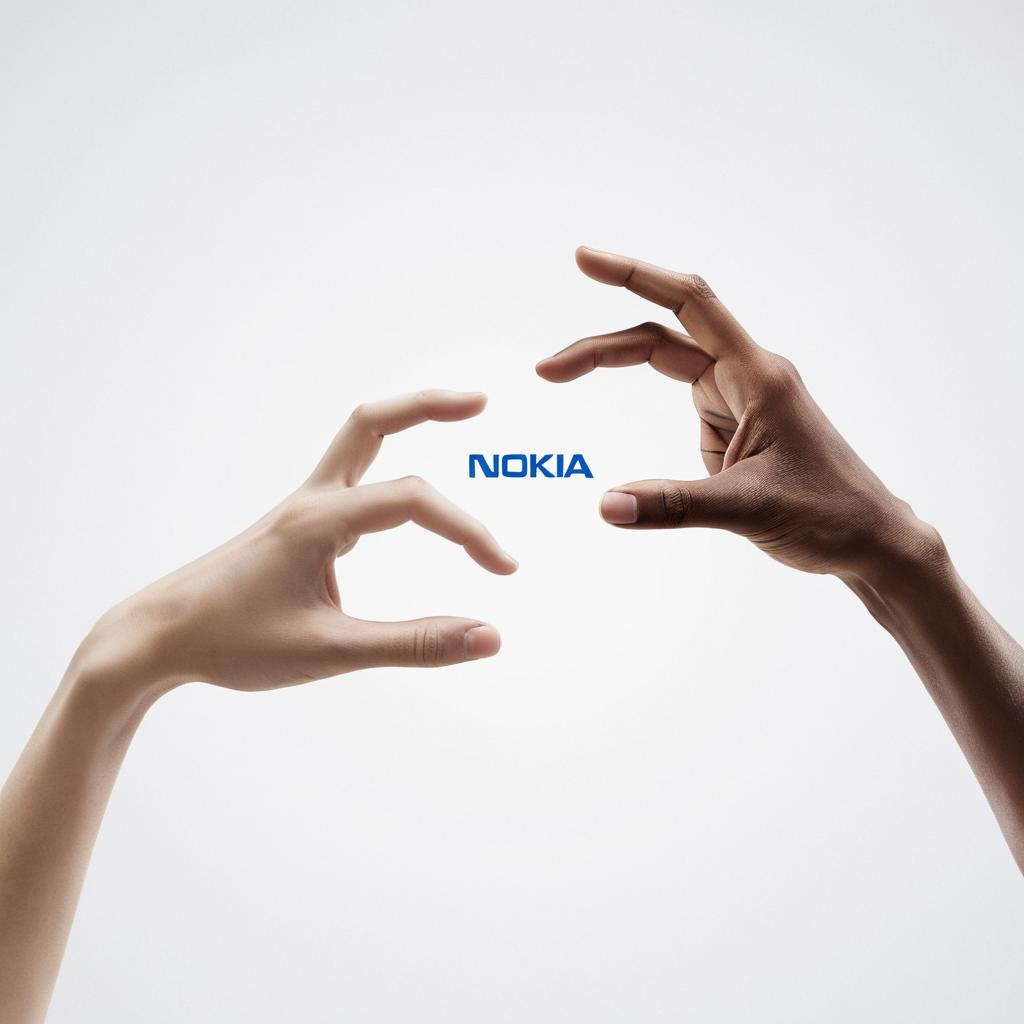 Nokia mobile phone in hands hi-res stock photography and images - Alamy